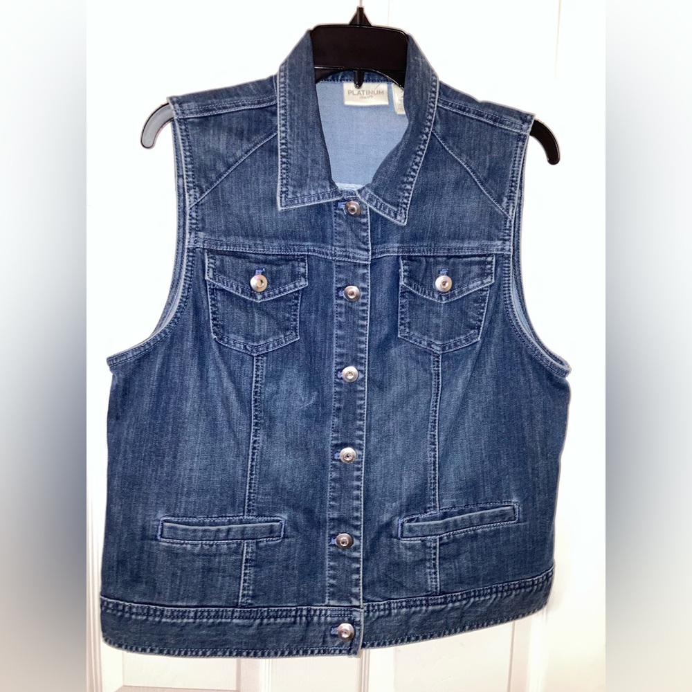 Chico's Blue Denim Vest